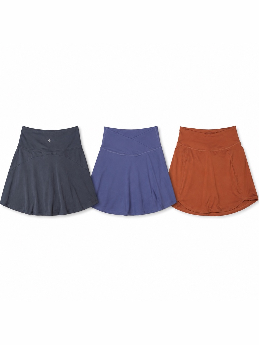 Bally Total Fitness Athletic Skorts in Rust, Blue, and Black